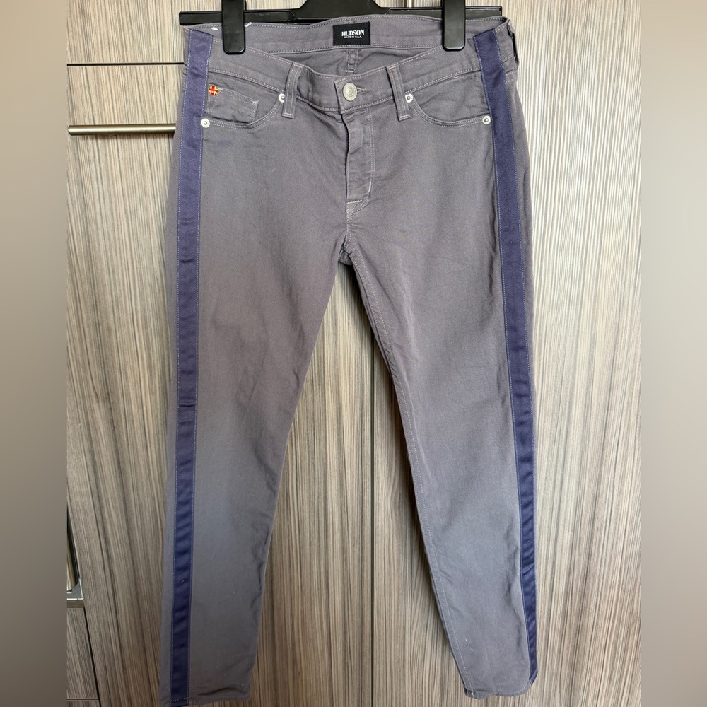 Hudson Lou Lou Tuxedo Stripe Crop Jeans - Size 27
